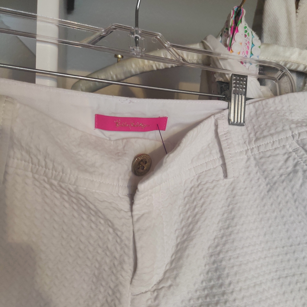 Lilly Pulitzer White Textured Pants
